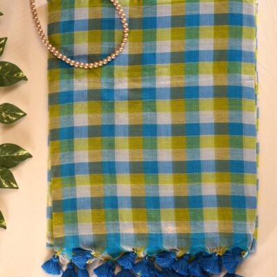 Mulmul checks saree
