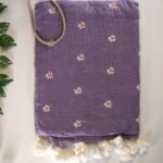 Mulmul Prajakta Flower Embroidery Saree