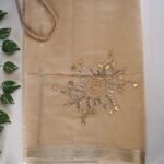 Kota Hand embroidery Pittan Work Tissue Saree