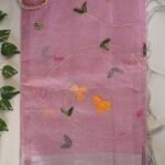 Kota floral Hand embroidery Tissue Saree