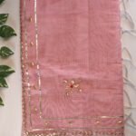 Kota Peach Color Gota Patti Soft Tissue saree