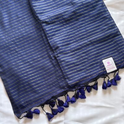 Khadi strip soft cotton saree