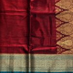 Banarasi Saree – Wine & Teal