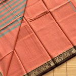 Narayanpeth Mercerized small border cotton saree