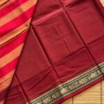 Maroon Mercerised Cotton Narayanpet Saree